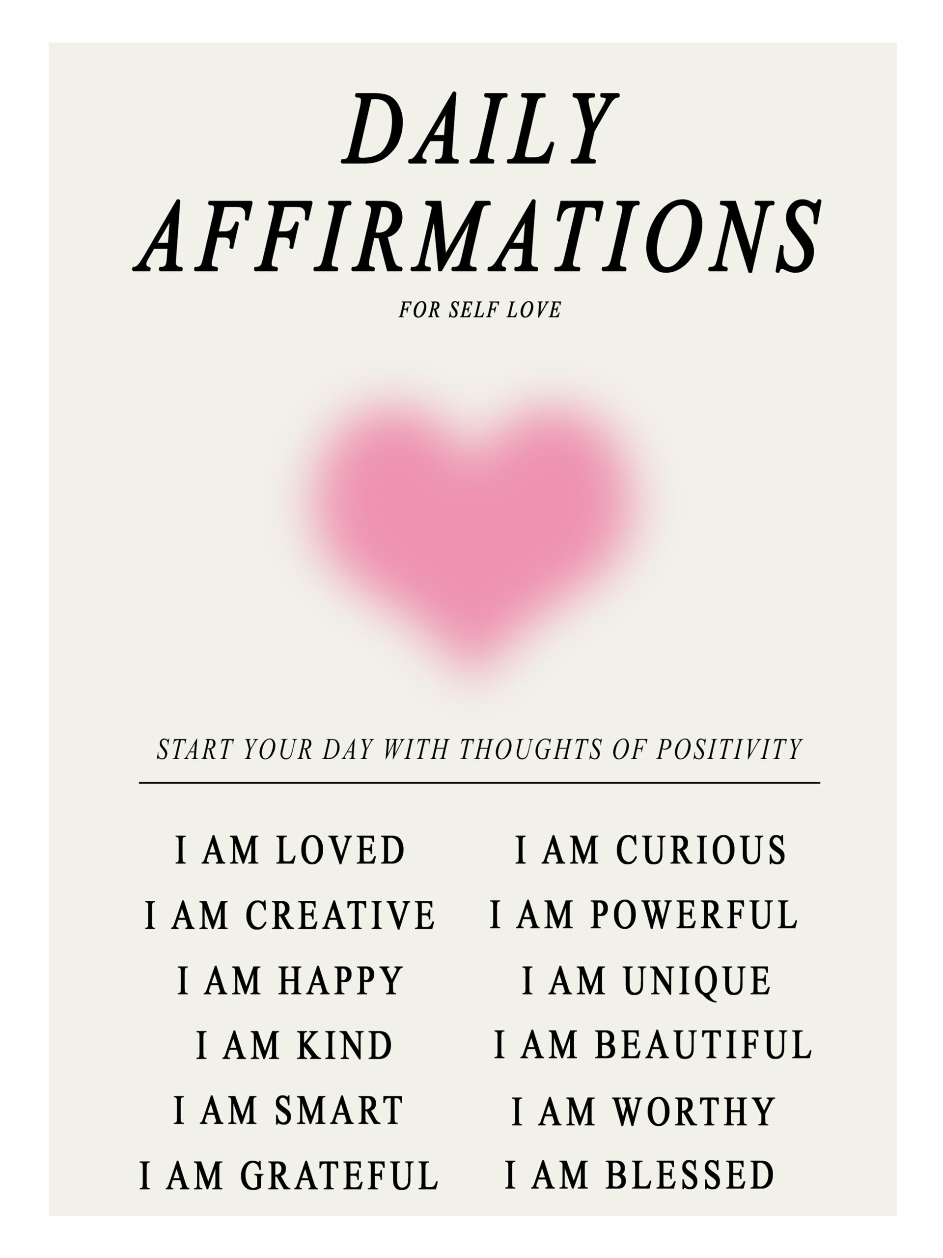 Daily affirmations