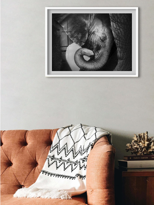 Tableau décoratif Éléphant & éléphanteau — DesignTab Tunisie