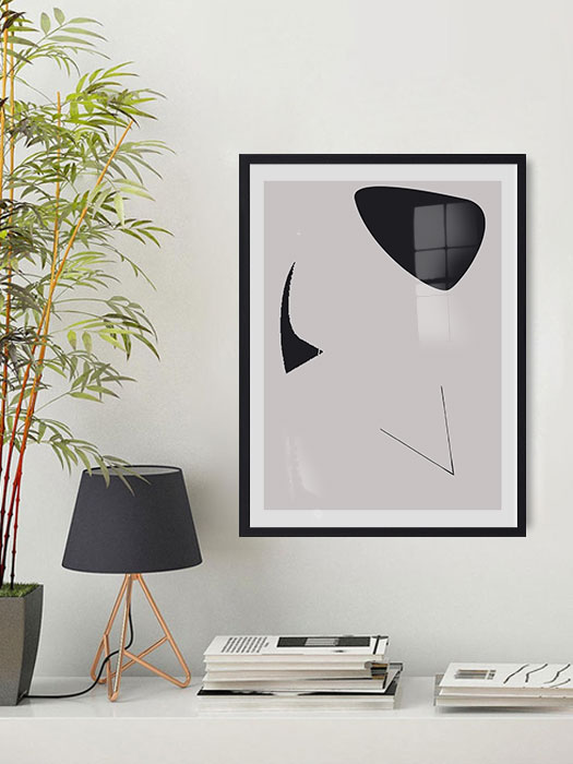 Tableau décoratif Black & green shapes — DesignTab Tunisie