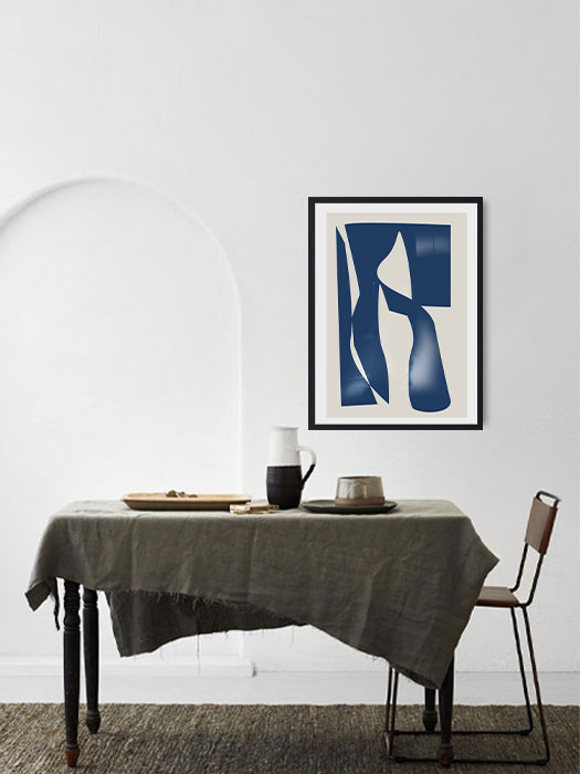 Tableau décoratif Blue Shapes — DesignTab Tunisie