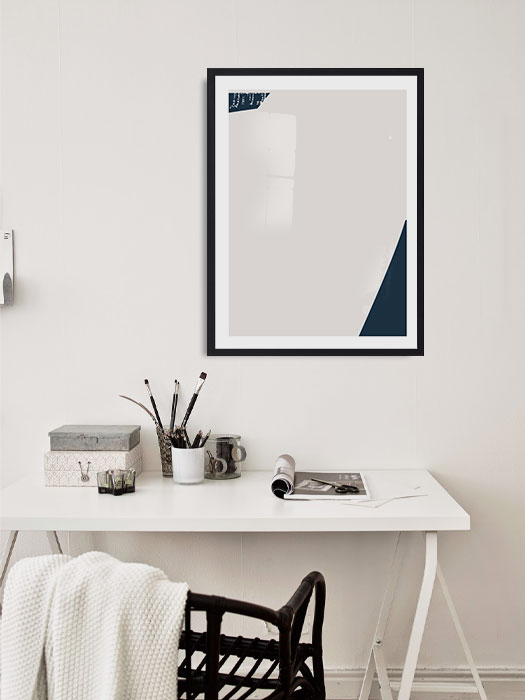 Tableau décoratif Blue and grey shapes — DesignTab Tunisie