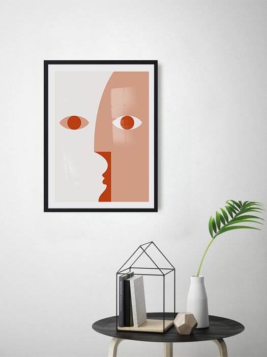 Tableau décoratif Cubic Face — DesignTab Tunisie