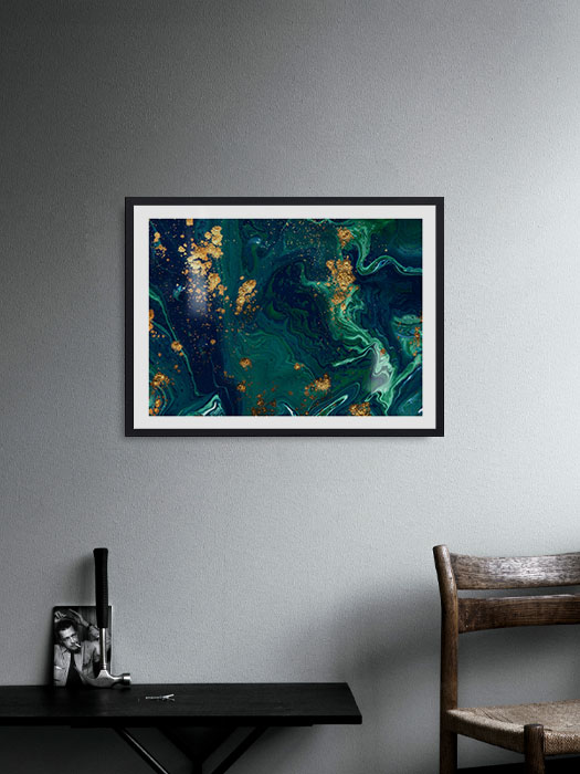 Tableau décoratif Golden splash — DesignTab Tunisie