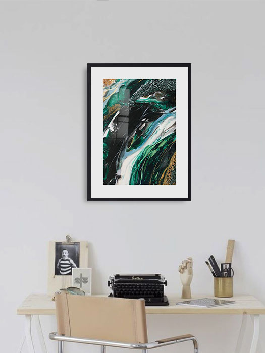 Tableau décoratif Green fluid — DesignTab Tunisie