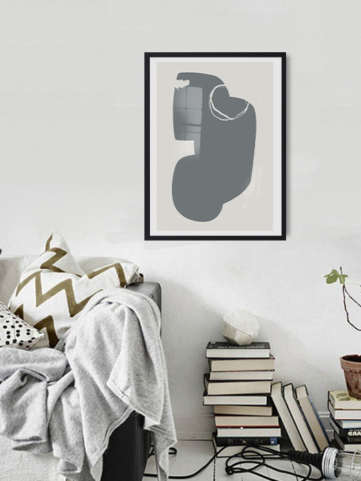 Tableau décoratif Grey shapes — DesignTab Tunisie