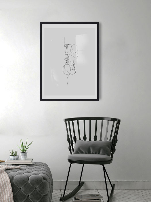 Tableau décoratif Head kiss — DesignTab Tunisie