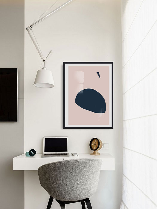 Tableau décoratif Pink and blue shapes — DesignTab Tunisie