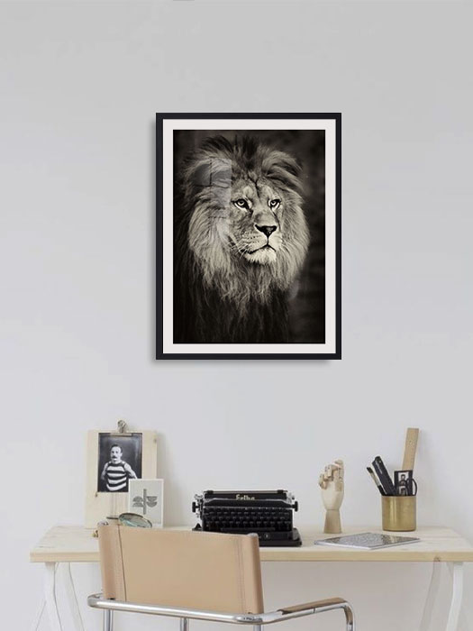 Tableau décoratif Tigre noir et blanc 03 — DesignTab Tunisie