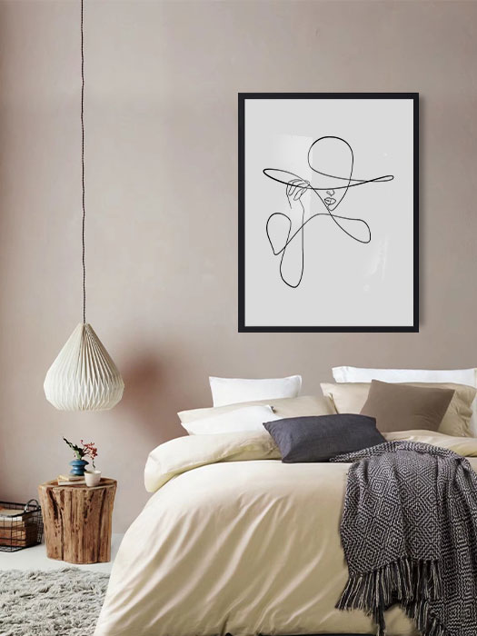 Tableau décoratif Woman with a hat — DesignTab Tunisie