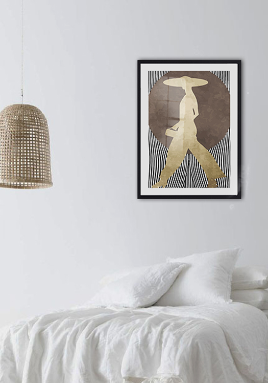 Tableau décoratif Golden Lady — DesignTab Tunisie