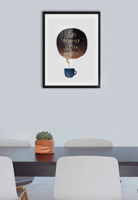 Tableau décoratif Life begins A Coffee — DesignTab Tunisie