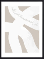 Tableau calligraphie islamique Sourate Al-Baqarah en arabe, fond beige, encadré sous verre