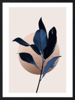 Tableau floral Magnolia 02, fleurs de magnolia sur fond clair, encadré sous verre