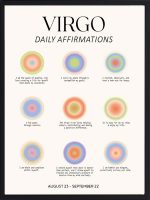 Daily Affirmation Virgo — tableau décoratif mural | DesignTab