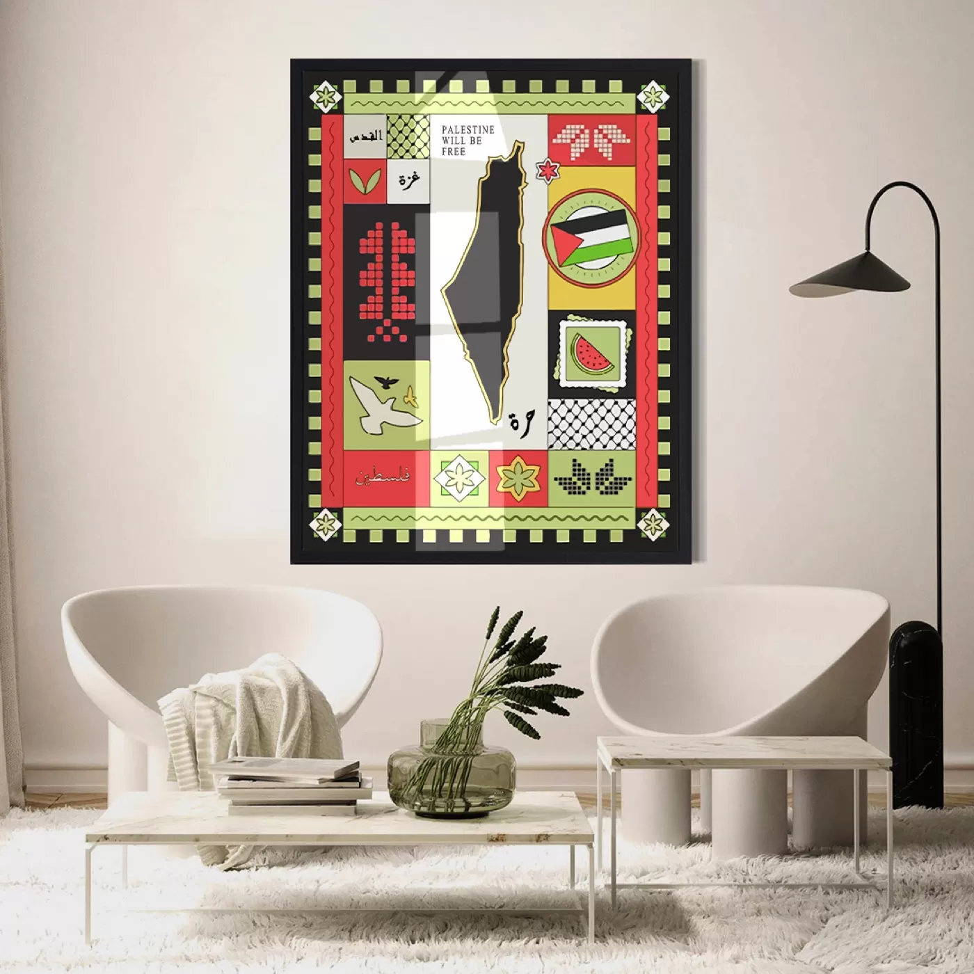 Accueil — Tableau décoratif en Tunisie | DesignTab Composition murale de 1 tableaux décoratifs assortis, cadre noir coordonné, accrochés en mur galerie